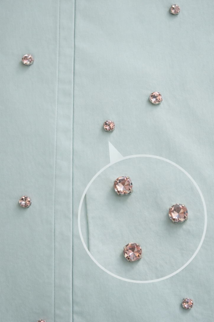 Embellished A-Line Dress Mint Blue view 4