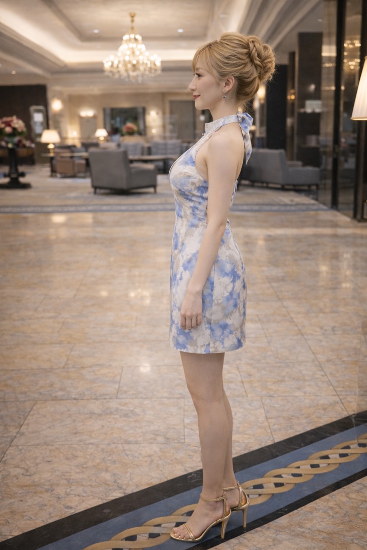 Sky Bloom Halter Mini Blue Floral alternate view